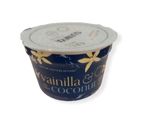 YOGURT A BASE DE COCO VAINILLA SIN AZUCAR AGREGADA 160GR QUIMYA