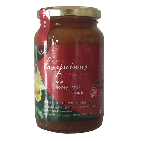 MIEL PREMIUM CRUDA 500GR LAS QUINAS