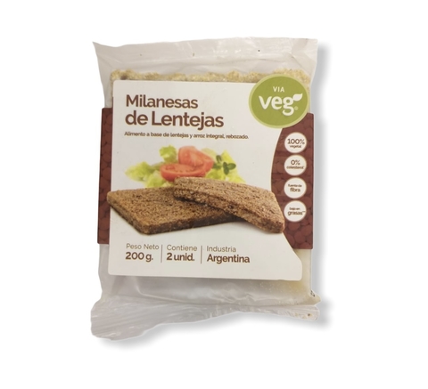 MILANESAS DE LENTEJAS 2U VIA VEG