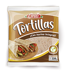 TORTILLAS CON HARINA INTEGRAL 220GR ORALI