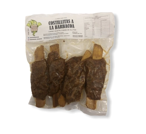 SEITAN - COSTILLITAS A LA BARBACOA CARNE VEGETAL 180GR GREEN DRAGON VEGAN FOOD