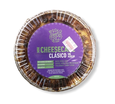 MINI CHEESECAKE CLASICO SIN AZUCAR 315GR WEEKIT FIT (FREEZADO)
