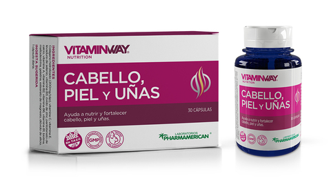 CABELLO, PIEL Y UÑAS 30 CAPSULAS VITAMINWAY PHARMAMERICAN
