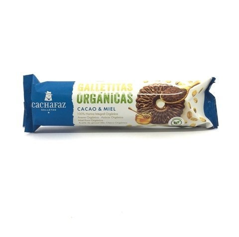 GALLETITAS ORGANICAS CON CACAO Y MIEL   170GR CACHAFAZ