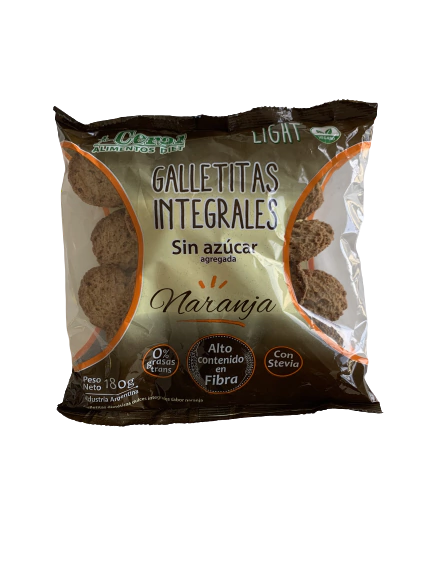 GALLETITAS INTEGRALES SIN AZUCAR AGREGADA NARANJA 180GR CERAL
