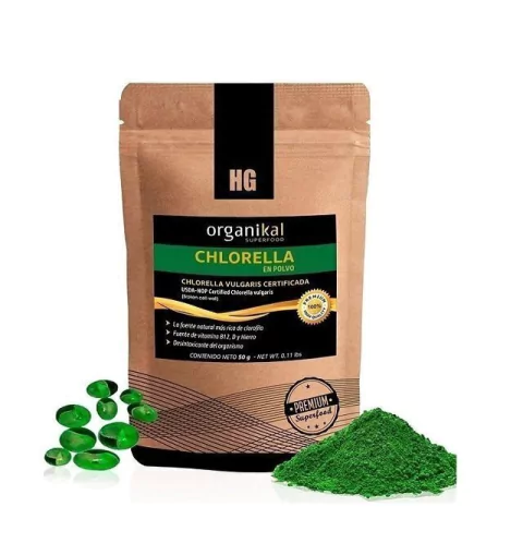 CHLORELLA EN POLVO SOBRES 50GR ORGANIKAL