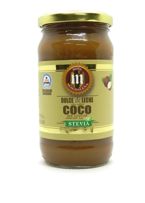 DULCE DE LECHE CON STEVIA SABOR COCO 400GR DOÑA MAGDALENA