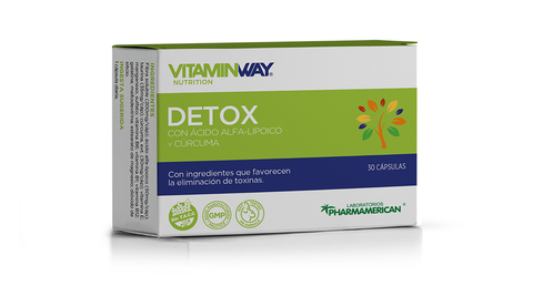 DETOX CON ACIDO ALFA LIPOICO + CURCUMA 30 CAPSULAS VITMINWAY PHARMAMERICAN