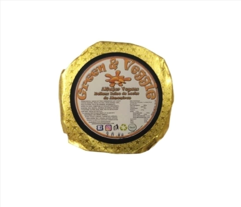 ALFAJOR VEGANO RELLENO DE DULCE DE LECHE DE ALMENDRAS 70GR GREEN & VEGGIE