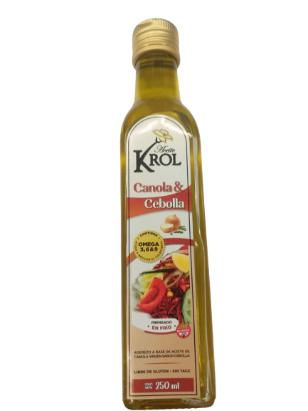 ACEITE DE CANOLA Y CEBOLLA PRENSADO EN FRIO 250ML KROL