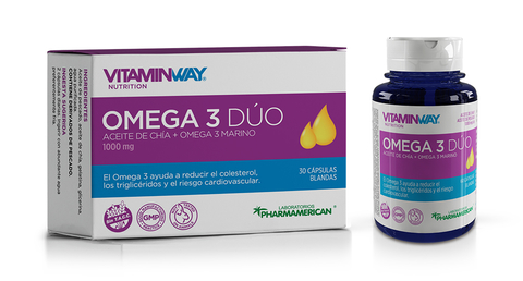 OMEGA 3 DUO 30 CAPSULAS BLANDAS VITAMINWAY PHARMAMERICAN