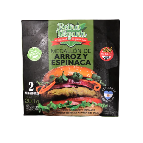 MEDALLONES DE ARROZ Y ESPINACA 200GR REINA VEGANA