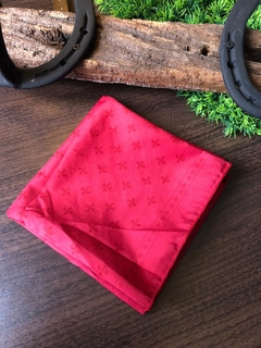 Lenço Flor de Lis 60x60cm Vermelho - comprar online