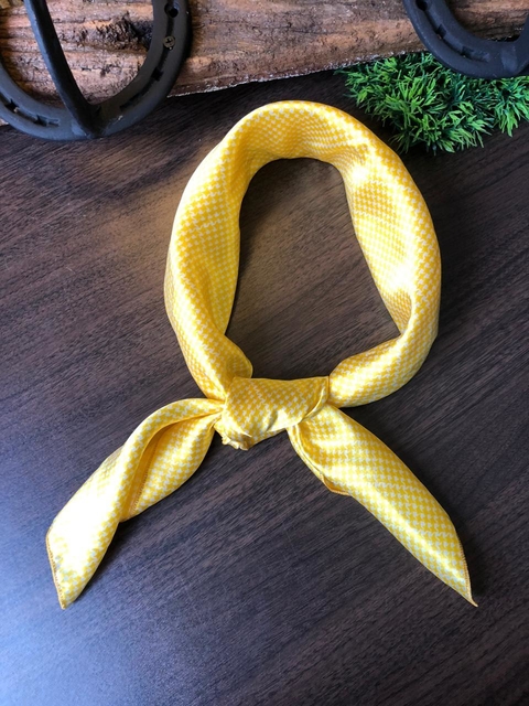 Lenço Carijó 80x80cm Amarelo