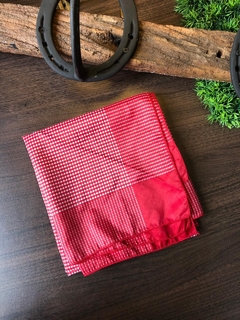Lenço Carijó 80x80cm Vermelho com Branco - comprar online