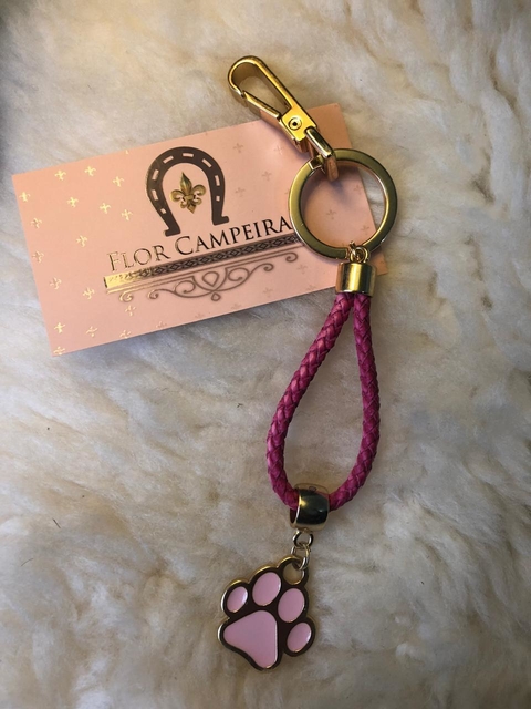 Chaveiro Patinha de Cachorro Rosa