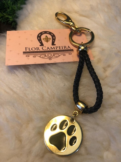 Chaveiro Patinha de Cachorro Preta (Ref 02)