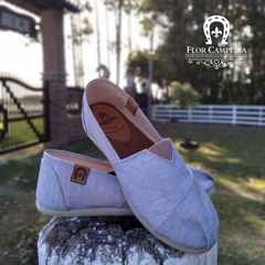 Alpargata Confort Flor Campeira Cinza Mescla - comprar online