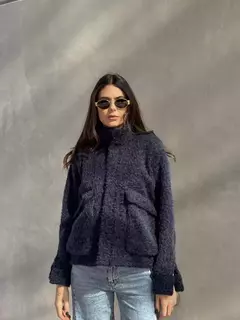 FUR JACKET BLUE