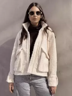 FUR JACKET OFF WITHE - Ventaglio