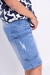 Imagen de Bermuda jeans cargo grande celeste rotura