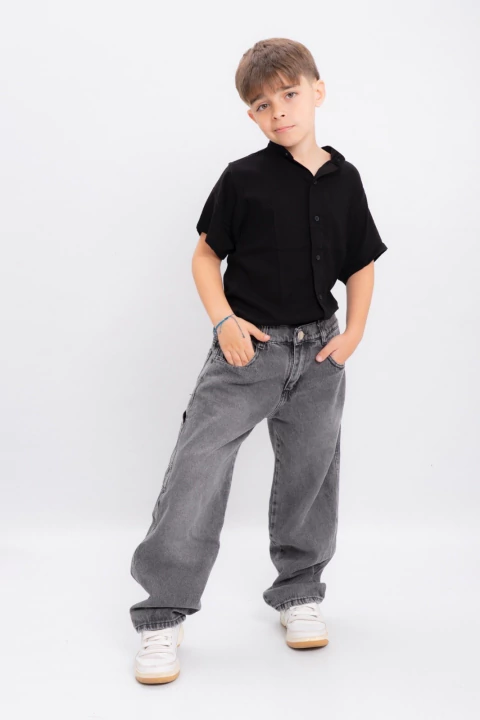 Jean baggi carpintero NEGRO NEVADO - comprar online