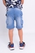 Bermuda jeans cargo grande celeste rotura - Popeye Kids