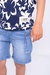 Bermuda jeans cargo grande celeste rotura - tienda online