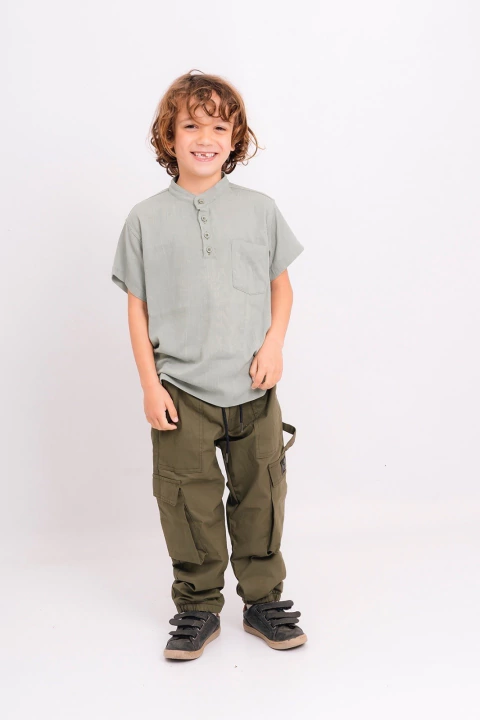 Remera LINO cuello mao - comprar online