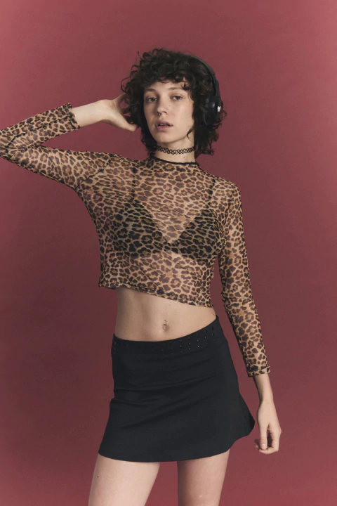 QUEEN JUANA TOP ML LEOPARD (W25RE139)