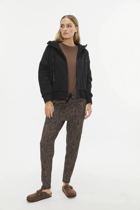 CAMPERA C/CAPUCHA Y CORDERITO INTERNO (S6785)