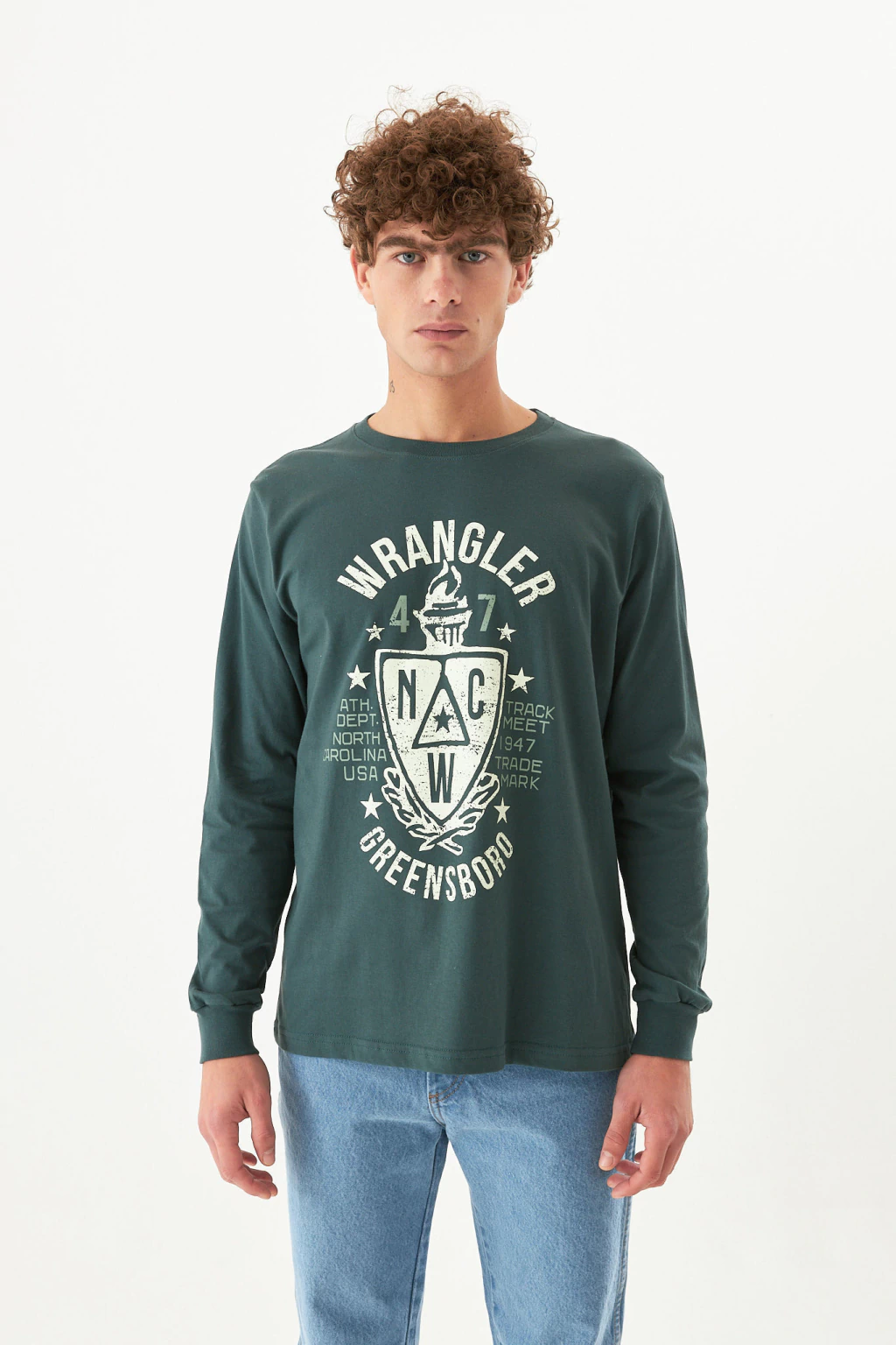 WRANGLER T-SHIRT LS SCARF GREENSBORO (W15009)