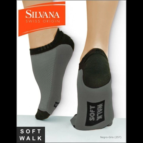SILVANA SOFT WALK: SOQUETE BAJO PLANTILLA MULLIDA PIQUE EN EMPEINE (0025SW)