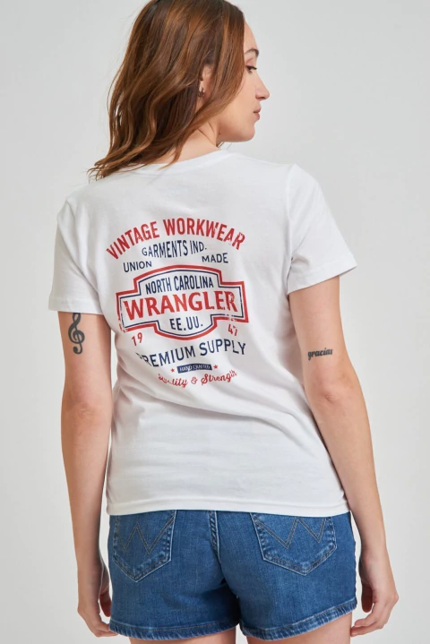 WRANGLER TSHIRT SUPPLY BLANCO (10086WM)
