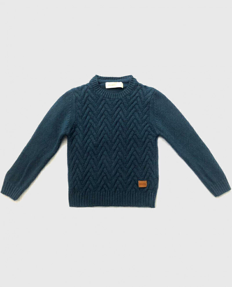 SWEATER ESC. REDONDO TRENZADO (S-JUAN)