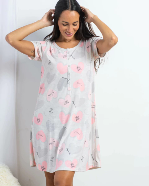 BONJOUR CAMISÓN MANGA CORTA C/CARTERA LUCY (L3025)