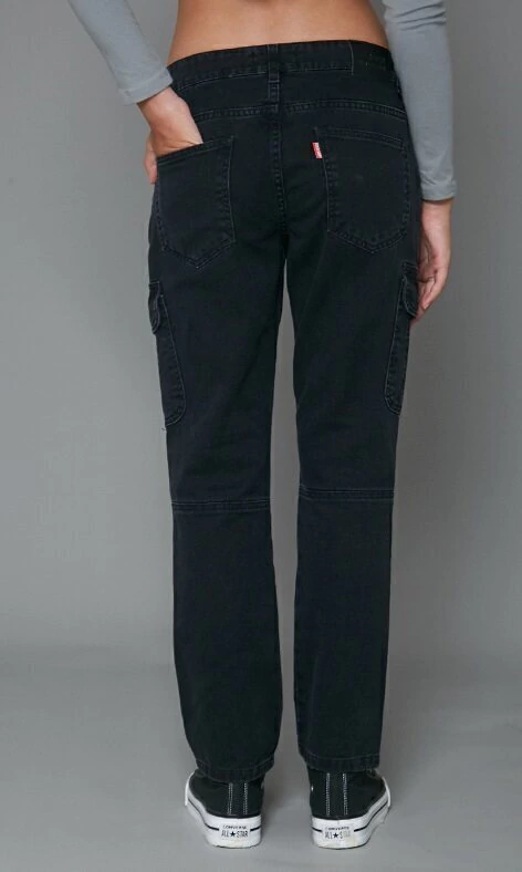 JEAN STRAIGHT TM CARGO BLACK (018263)