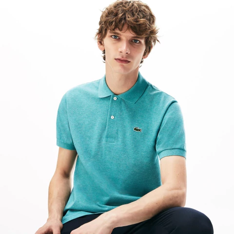 LACOSTE POLO CLASICA MELANGE MANGA CORTA (L1264)