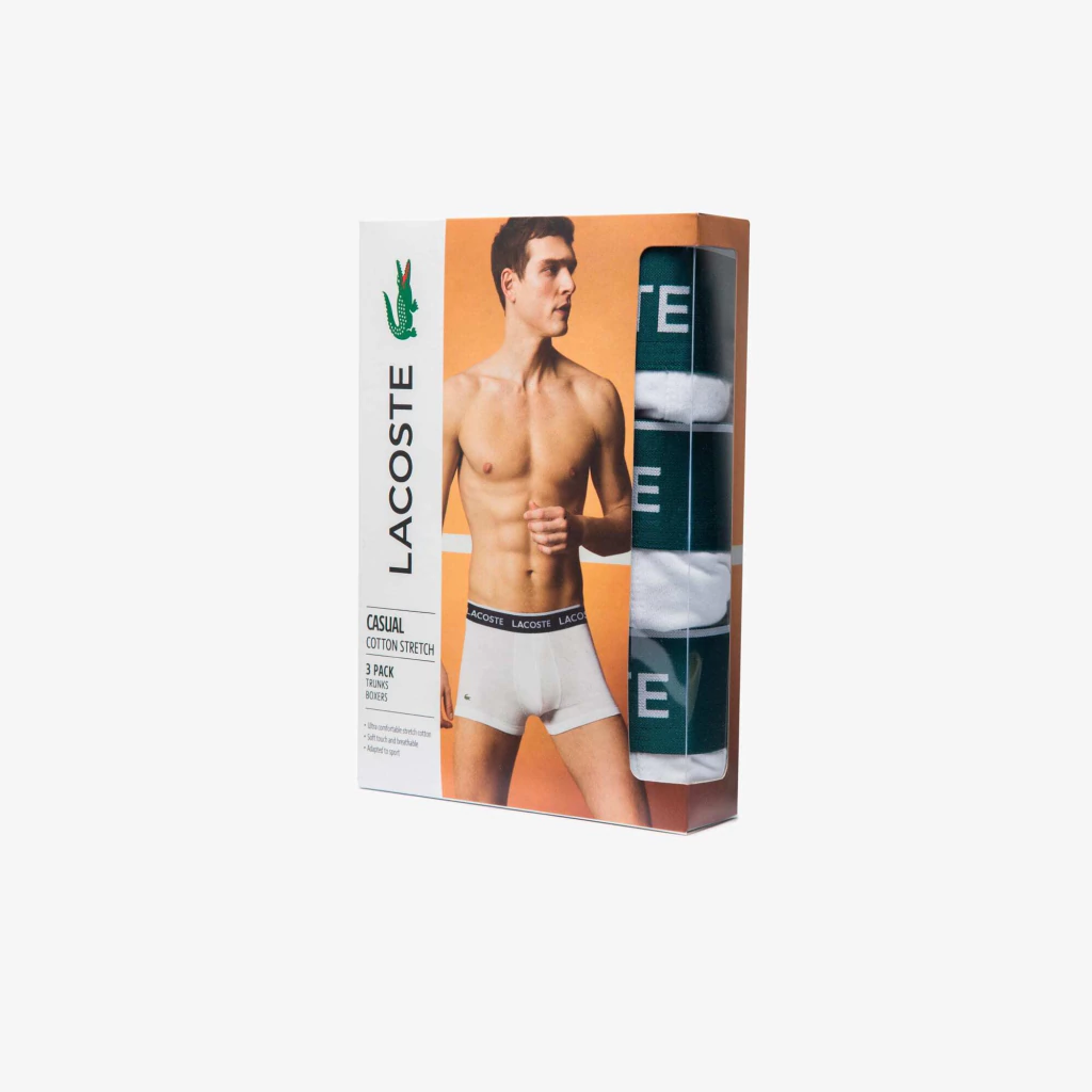 LACOSTE PACK 3 BOXERS LISO JERSEY (5H9681)