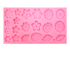 Molde de Silicona 20 Flor y Hojas