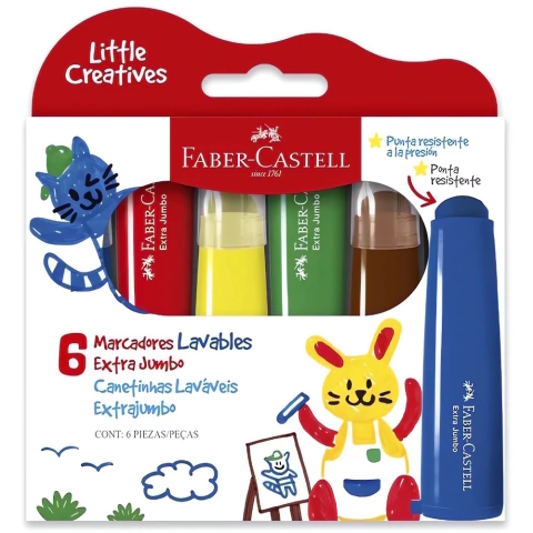 Marcadores Ultralavables Jumbo x6