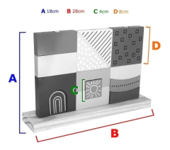 Blocos De Encaixe Vertical Madeira Pedagógico 13 Pçs - Carimbrás - Balloon Brinquedos Diferentes