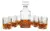 Set 6 vasos de whisky con botella - comprar online