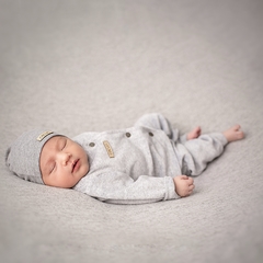 Conjunto de Plush GRIS MELANGE CLARO