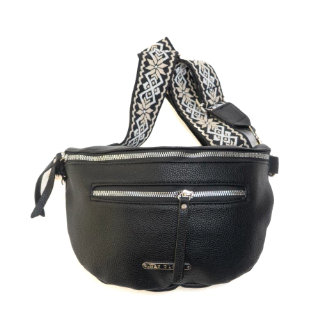 Riñonera dos cierres negra