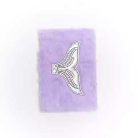 Libreta con tapa peluche sirena
