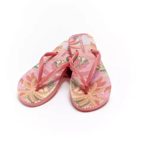 Ojotas tropical tira coral