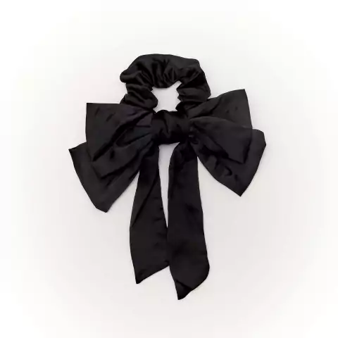 Scunci con moño Negro