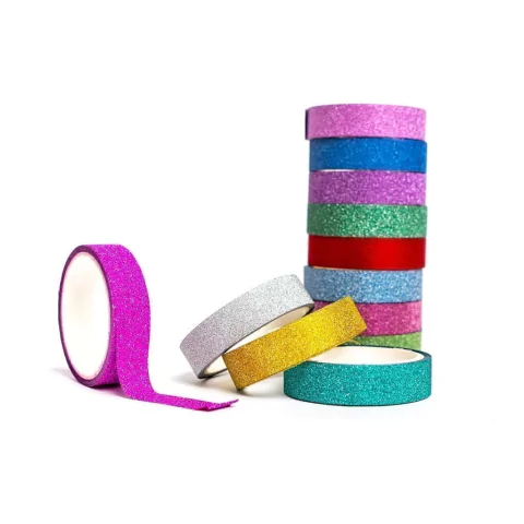 Set x12 cintas adhesivas glitter