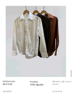 CAMISA LENA MARROM na internet